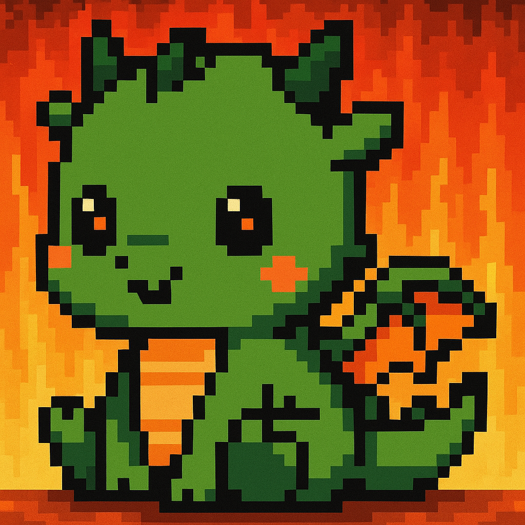 Chibi dragon mascot for Wyrmling bot